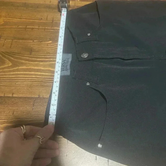 VINTAGE VERSACE JEANS COUTURE BLACK PANTS SIZE 24” EUC ***STUNNING*** - Picture 9 of 9